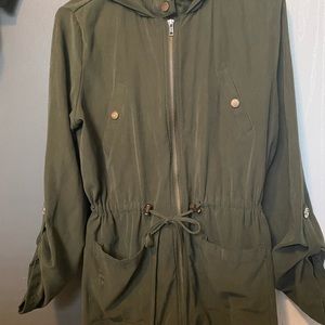 women’s olive green jacket, medium, sweet wanderer